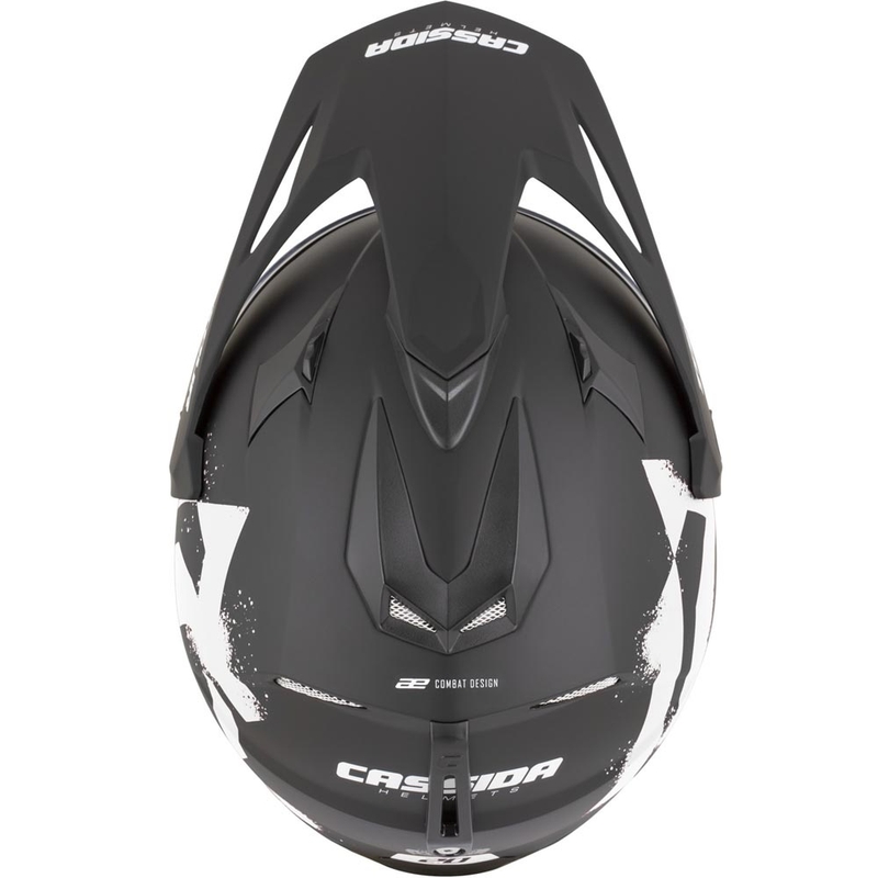 Casco da moto Enduro Cassida Tour 2.0 Crew nero opaco-bianco