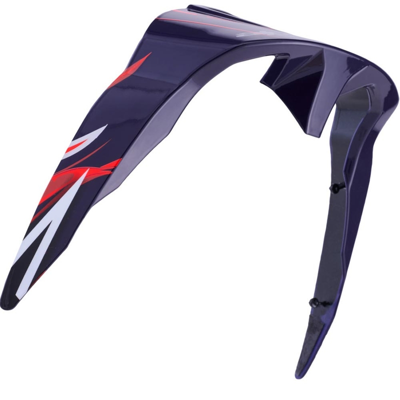 Spoiler aerodinamico per caschi da moto Alpinestars Supertech R10 FLYTE, profilo standard, blu opaco, rosso, bianco