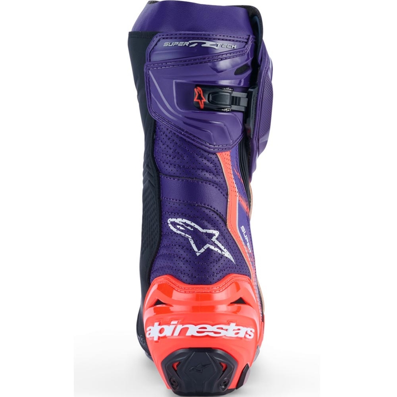 Stivali da moto Alpinestars Supertech R Vented Flyte edizione limitata Jorge Martin viola-rosso-nero