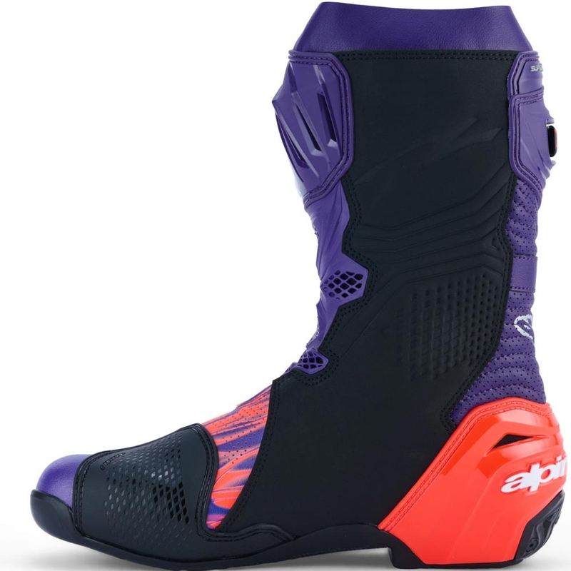 Stivali da moto Alpinestars Supertech R Vented Flyte edizione limitata Jorge Martin viola-rosso-nero