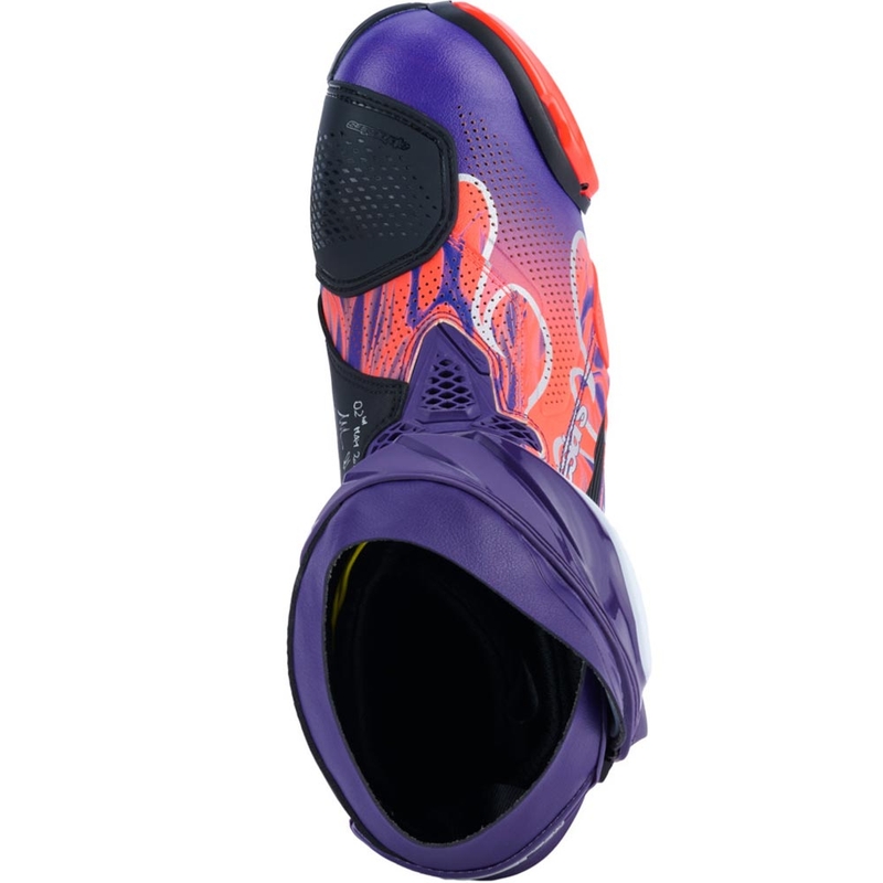Stivali da moto Alpinestars Supertech R Vented Flyte edizione limitata Jorge Martin viola-rosso-nero