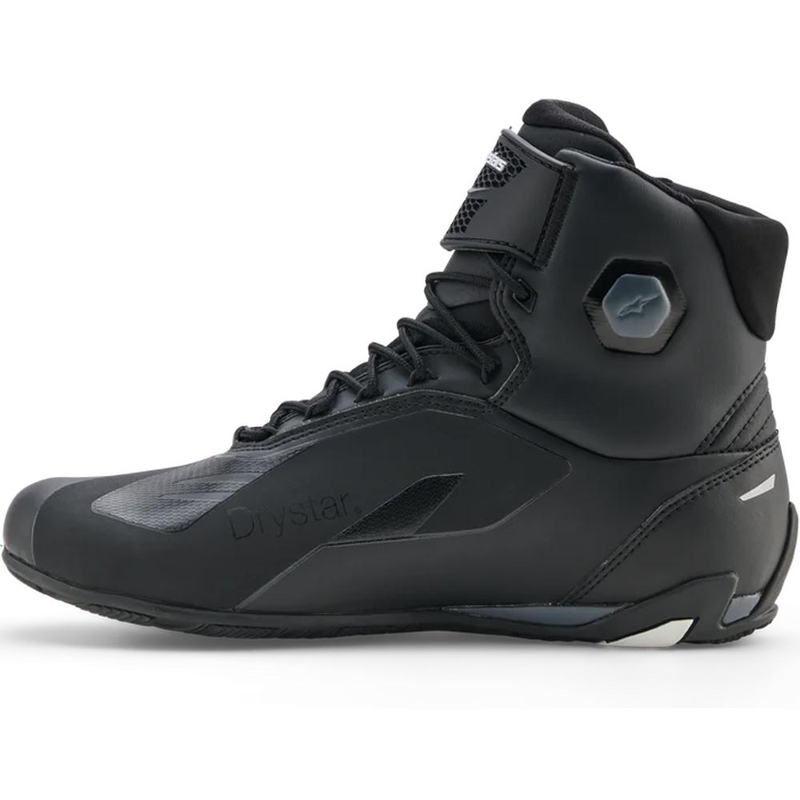 Stivali da moto Alpinestars Faster-4 Drystar neri-grigio scuro-bianchi