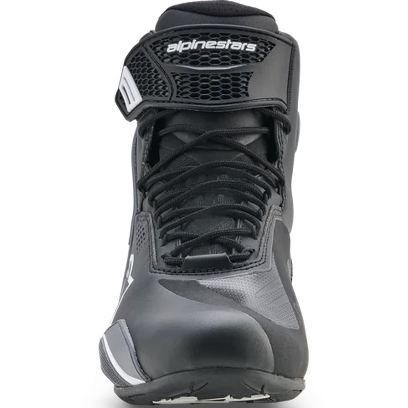 Stivali da moto Alpinestars Faster-4 Drystar neri-grigio scuro-bianchi