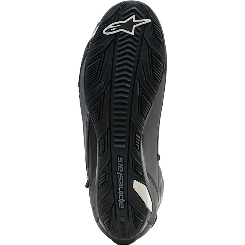 Stivali da moto Alpinestars Faster-4 Drystar neri-grigio scuro-bianchi