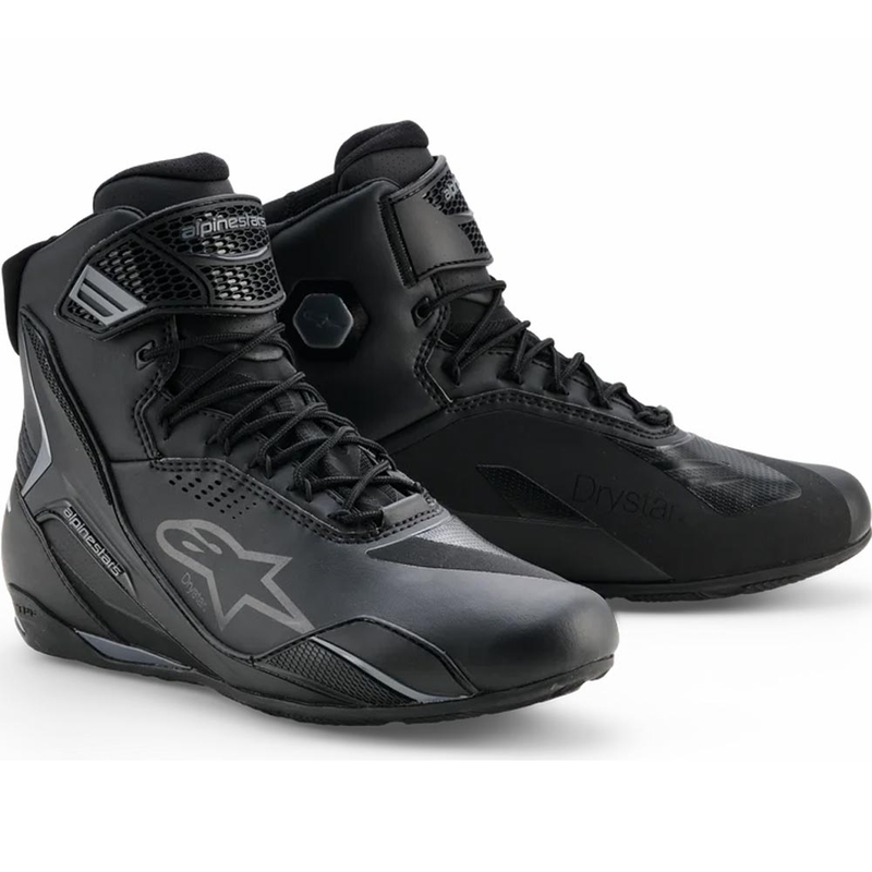 Stivali da moto Alpinestars Faster-4 Drystar neri-grigio scuro
