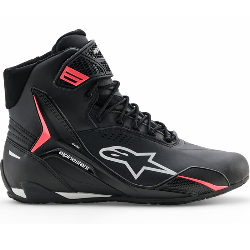 Stivali da moto da donna Alpinestars Stella Faster-4 Drystar, nero-grigio-rosso