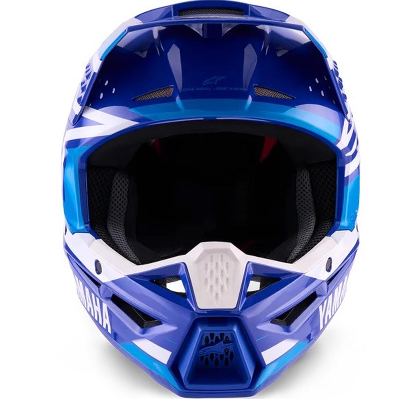 Casco da motocross Alpinestars S-M3 YAMAHA, collezione blu e bianca