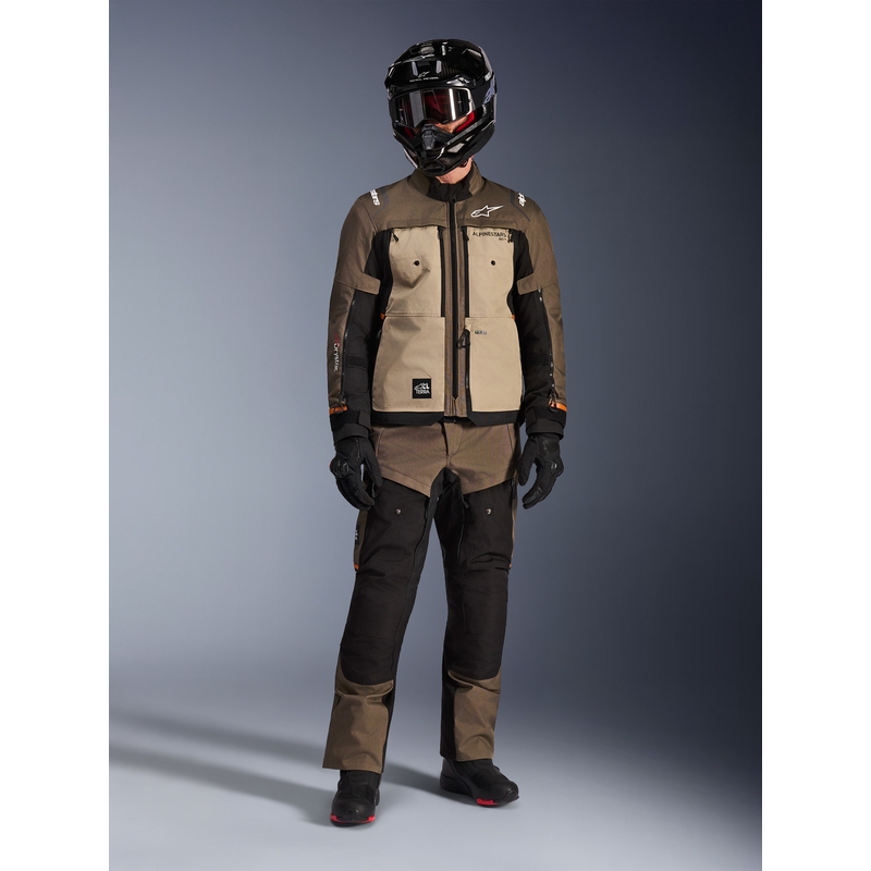 Giacca da moto Alpinestars Cusco Drystar marrone-nera