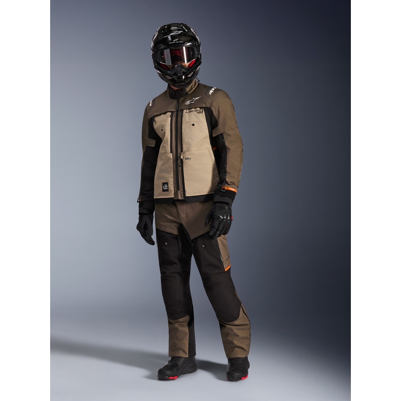 Giacca da moto Alpinestars Cusco Drystar marrone-nera