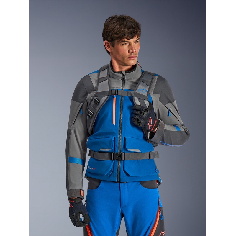 Zaino da moto Alpinestars AT-15 grigio scuro-grigio-blu 15 l