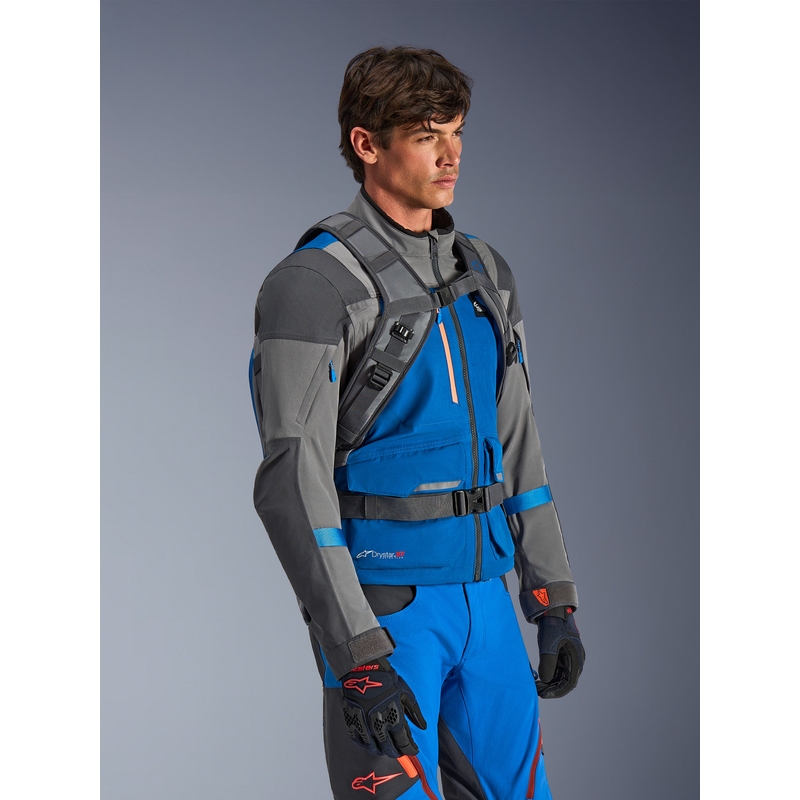Zaino da moto Alpinestars AT-15 grigio scuro-grigio-blu 15 l