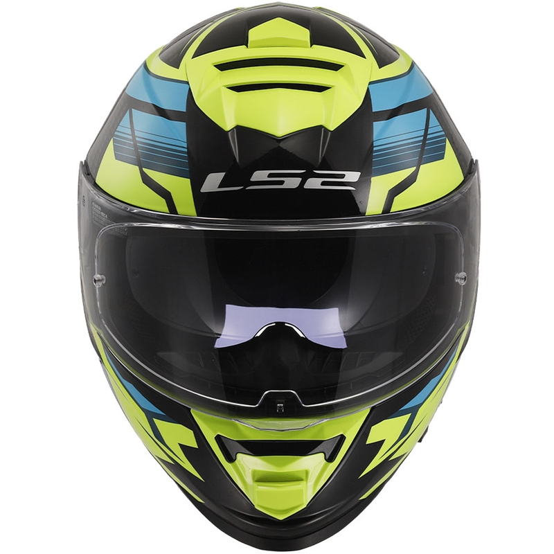 Casco moto integrale LS2 FF800 Storm II Tracker nero-giallo fluo