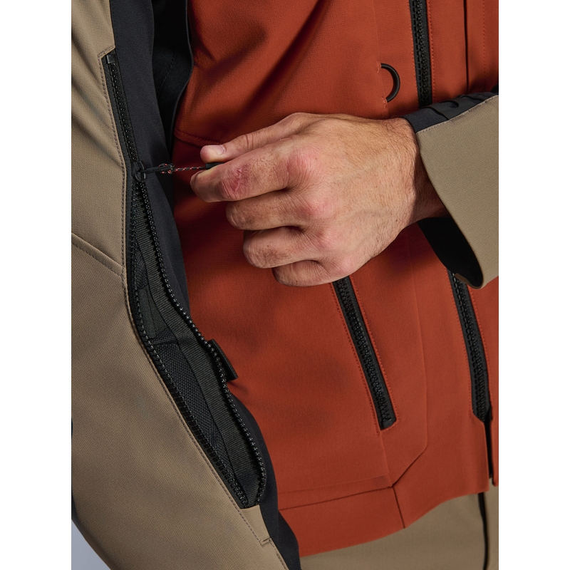 Giacca da moto Alpinestars AMT-8 Stretch Drystar XF marrone-arancione-nero