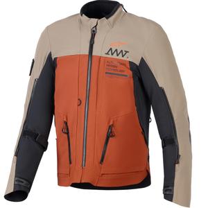 Giacca da moto Alpinestars AMT-8 Stretch Drystar XF marrone-arancione-nero