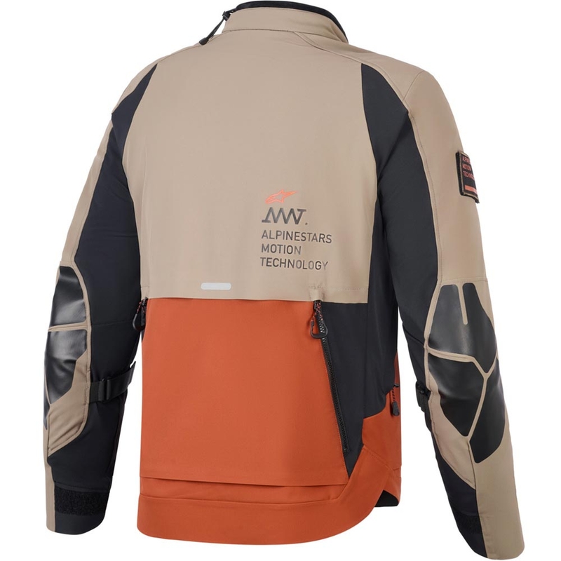 Giacca da moto Alpinestars AMT-8 Stretch Drystar XF marrone-arancione-nero