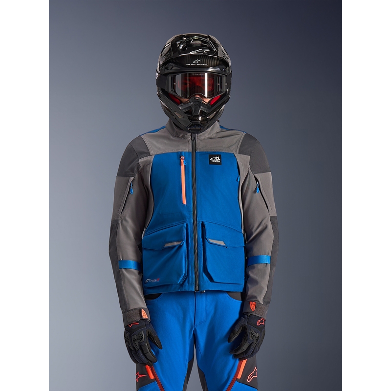 Giacca da moto Alpinestars Maxdura Drystar XF blu-grigio scuro