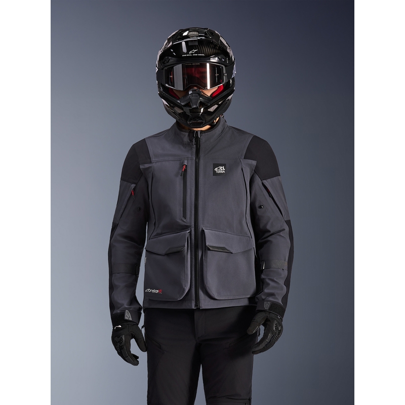 Giacca da moto Alpinestars Maxdura Drystar XF grigio scuro-nera