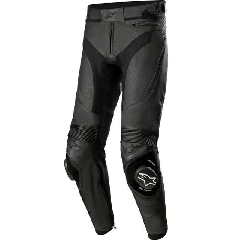 Pantaloni da moto in pelle Alpinestars Missile 3 neri