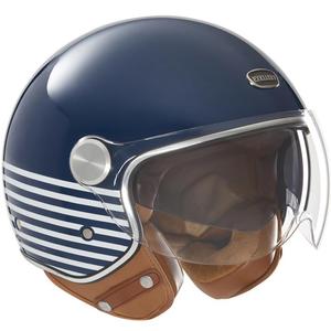 Casco da moto aperto NOX Exklusiv Smart 2 Marina blu-bianco