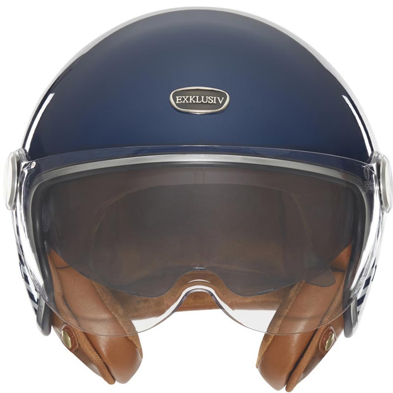 Casco da moto aperto NOX Exklusiv Smart 2 Marina blu-bianco