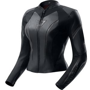 Giacca da motociclista in pelle da donna Rebelhorn Diva ST nera