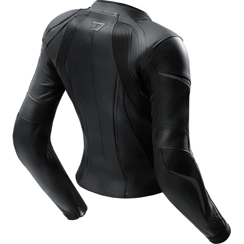 Giacca da motociclista in pelle da donna Rebelhorn Diva ST nera