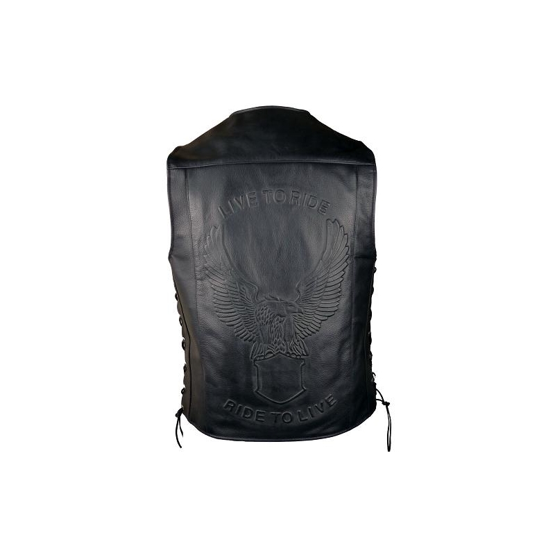 Gilet da moto in pelle RSA Eagle