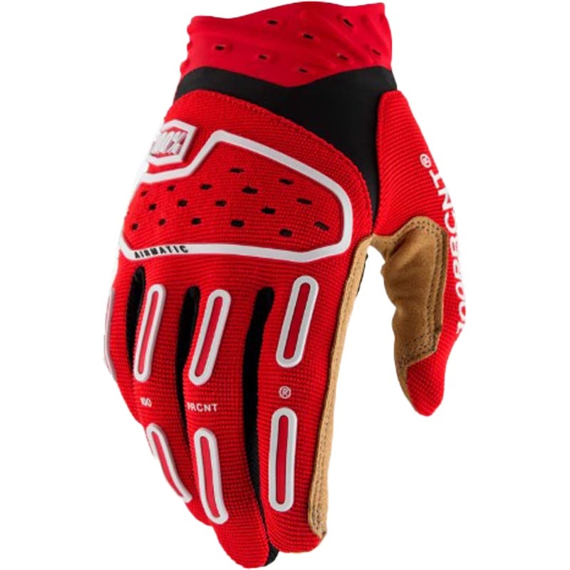 Guanti da motocross 100% Airmatic 2 rosso-nero