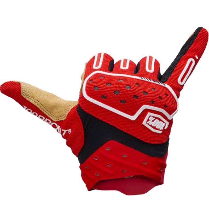 Guanti da motocross 100% Airmatic 2 rosso-nero