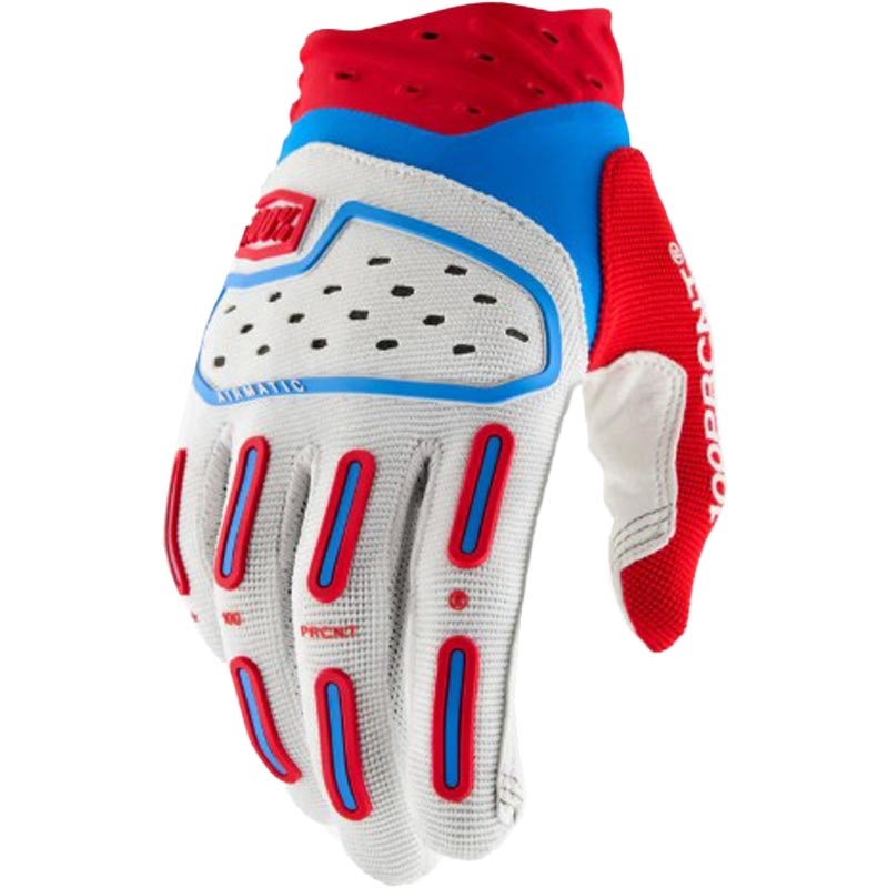 Guanti da motocross 100% Airmatic 2 rosso-bianco-blu