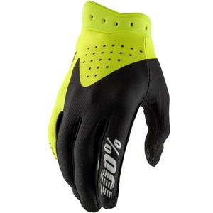 Guanti da motocross 100% iTrack nero-giallo fluo