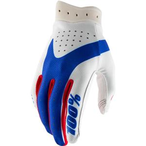 Guanti da motocross 100% iTrack rosso-bianco-blu