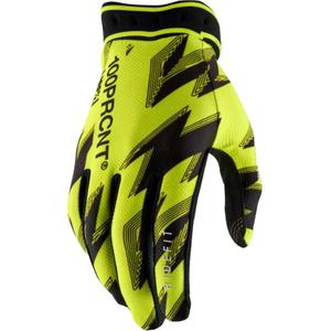 Guanti da motocross 100% Ridefit giallo fluo-nero