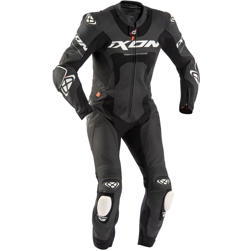 Tuta da motociclista in pelle IXON Jackal nera