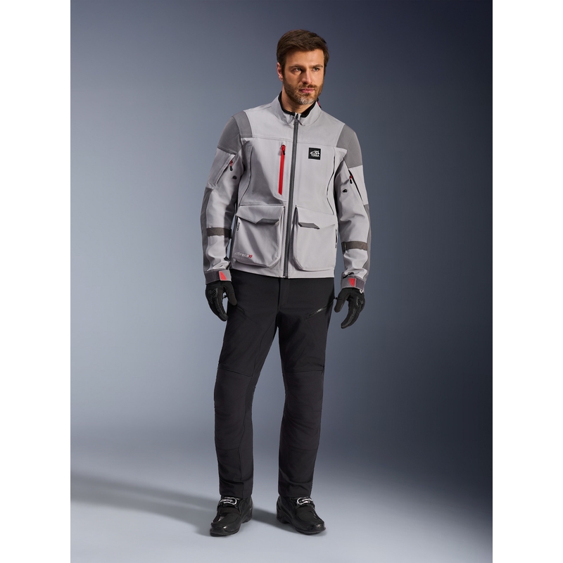 Giacca da moto Alpinestars Maxdura Drystar XF grigio chiaro-grigio scuro
