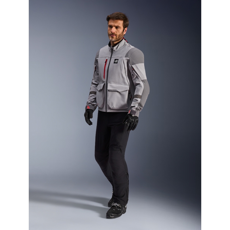 Giacca da moto Alpinestars Maxdura Drystar XF grigio chiaro-grigio scuro