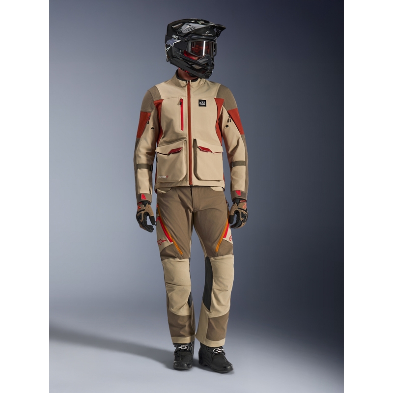 Giacca da moto Alpinestars Maxdura Drystar XF marrone-arancione
