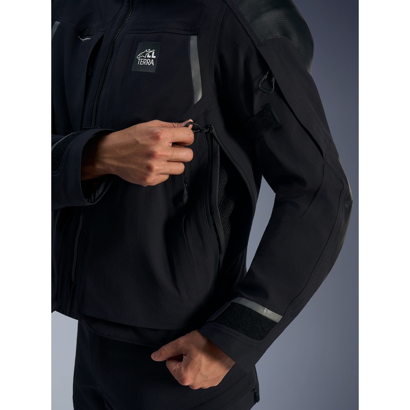 Giacca da moto Alpinestars Andes PRO Drystar XF nera-grigio scuro