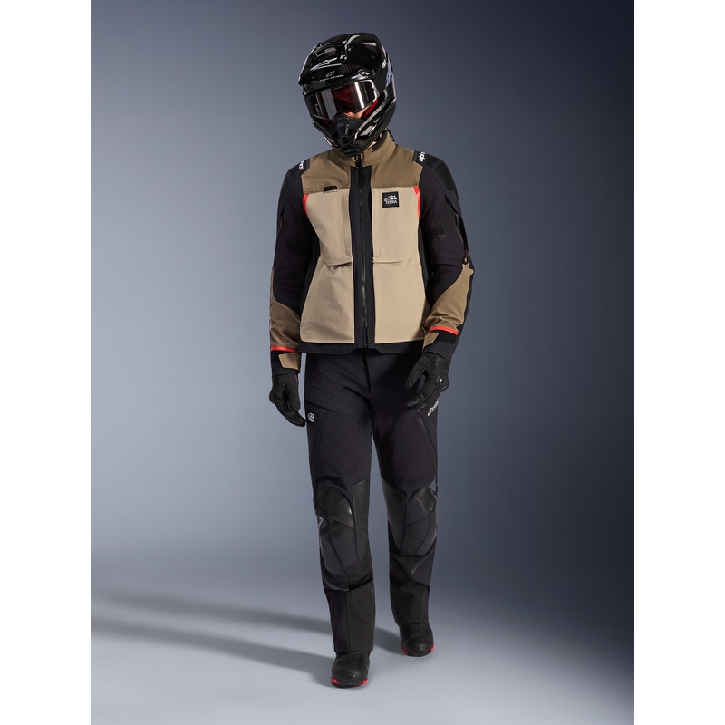 Giacca da moto Alpinestars Andes PRO Drystar XF marrone-nero-arancione