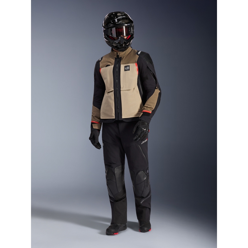 Giacca da moto Alpinestars Andes PRO Drystar XF marrone-nero-arancione