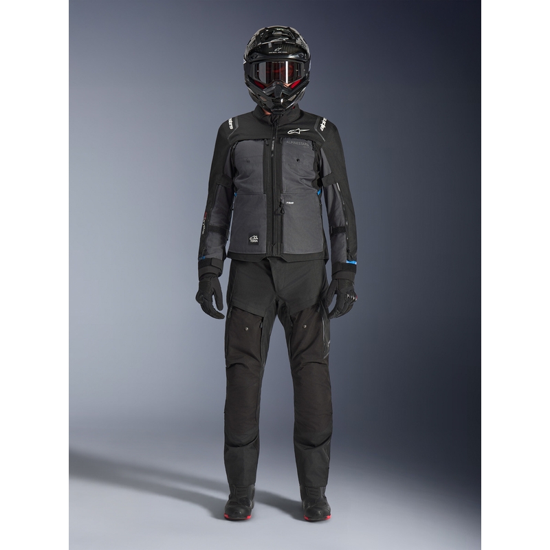 Giacca da moto Alpinestars Cusco Drystar, nera e grigio scuro.