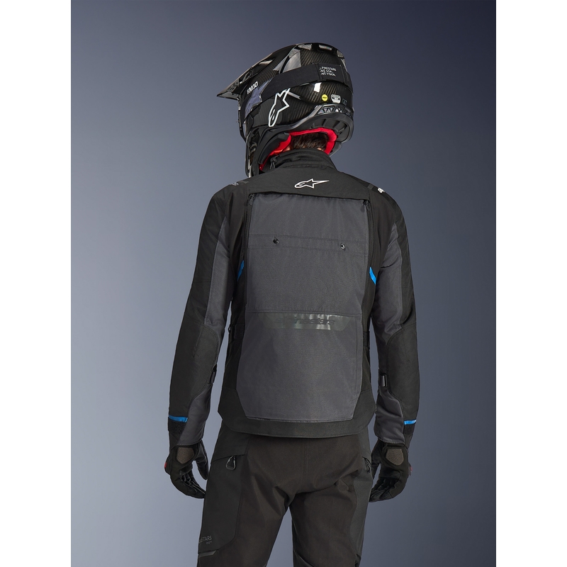 Giacca da moto Alpinestars Cusco Drystar, nera e grigio scuro.