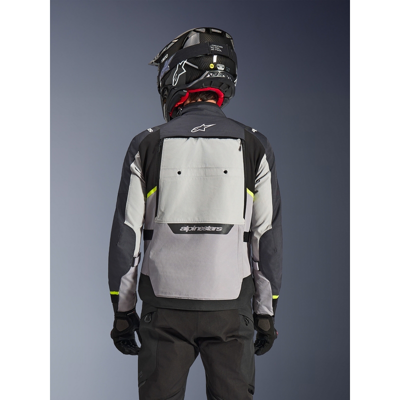 Giacca da moto Alpinestars Cusco Drystar grigio chiaro-azzurro chiaro-blu scuro