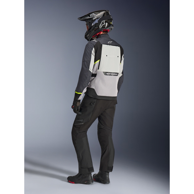 Giacca da moto Alpinestars Cusco Drystar grigio chiaro-azzurro chiaro-blu scuro
