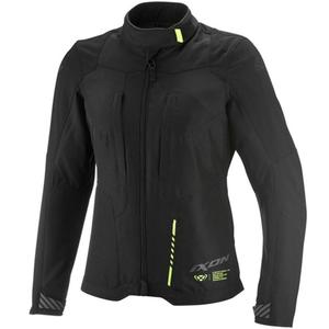 Giacca da moto da donna IXON Tyr nero-giallo fluo