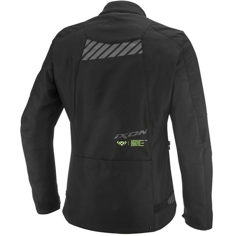 Giacca da moto da donna IXON Tyr nero-giallo fluo