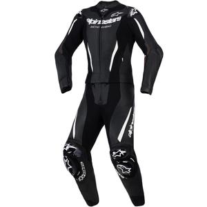 Tuta da moto in pelle a due pezzi da donna Alpinestars Stella GP-R7, nera