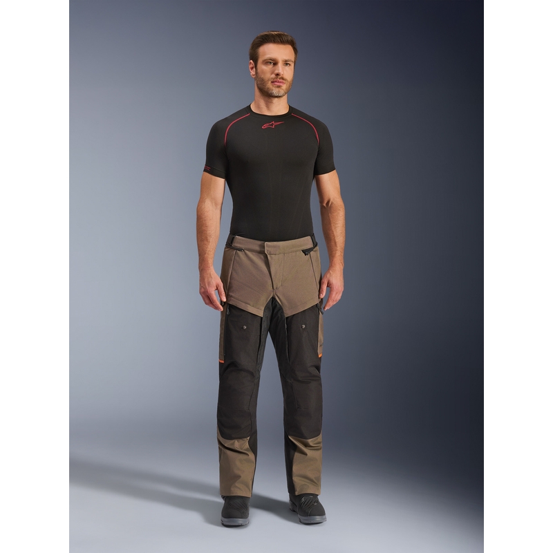 Pantaloni da moto Alpinestars Cusco Drystar marrone-nero