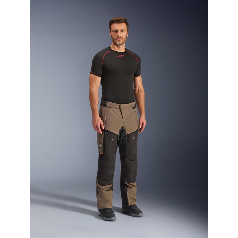 Pantaloni da moto Alpinestars Cusco Drystar marrone-nero