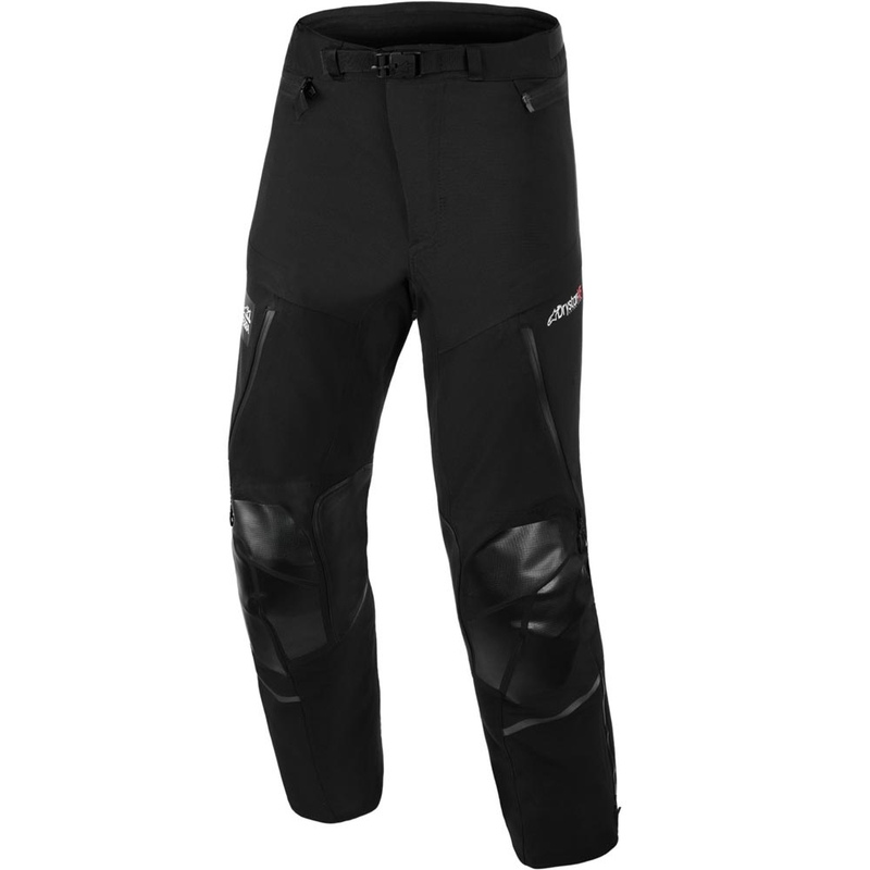 Pantaloni da moto corti Alpinestars Andes PRO Drystar XF, neri e grigio scuro.